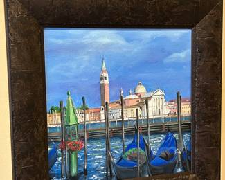 Colorful European Oil Painting....yes, purchased in Europe!