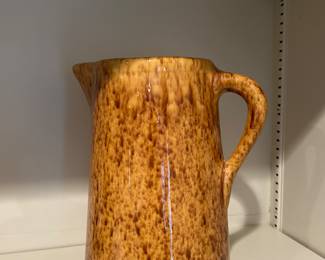Gold and Brown Vintage Drip Pitcher!