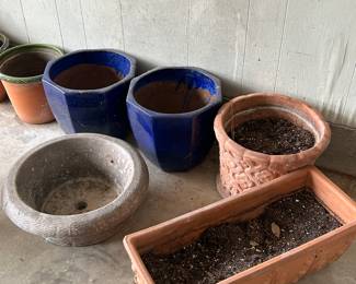 Terra Cotta and Pottery Glazed pots !