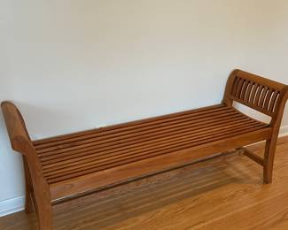 Great TEAK bench....use inside or out!