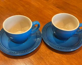 Le Creuset cups and saucers.....