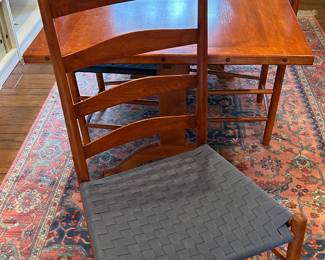 Scandinavian Influenced Chairs with Woven Seats!