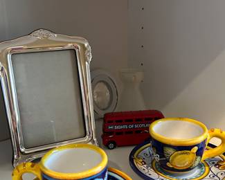 Hand Painted Cups and Saucers