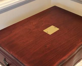 Gorgeous Silver Box with Brass Handles and brass plate