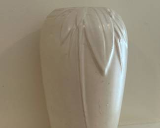 White-ON-WHITE Pottery Vase