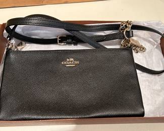 Black COACH shoulder purse