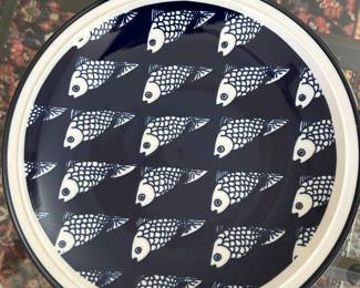 LARGE Blue and White Dansk "FISH" Plate