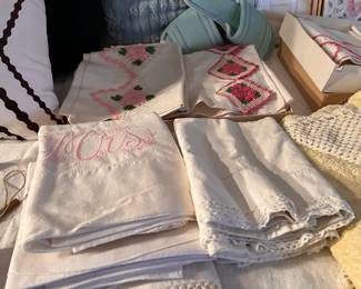 Vintage Embroidered Pillowcases