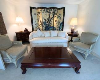 Herndon kidney shaped 3 seater sofa 