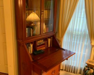 Vintage chinoiserie rosewood secretary desk