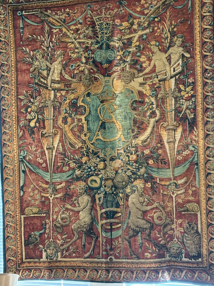 Reproduction of old world tapestry made in France 