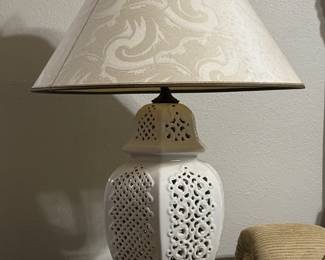 Italian pierced lamps (pair)