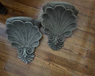 Pair of concrete wall sconces !