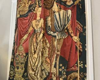 Reproduction of old world tapestry made in France 