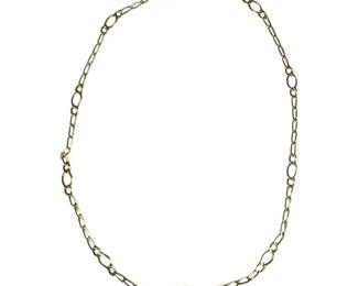 14kt Yellow Gold Oval Link Necklace 5pt4 Grams