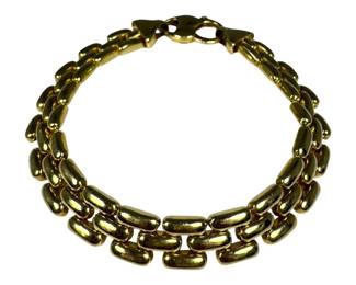 14kt Yellow Gold Link Bracelet Heavy 20 Grams