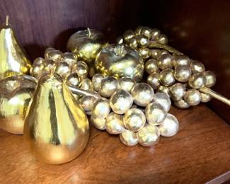 Gold painted fruit