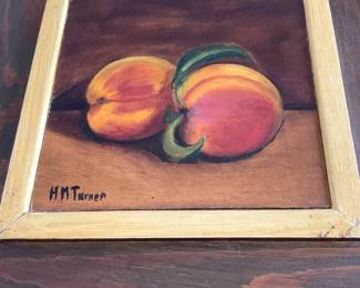 Painting on wood, signed and framed