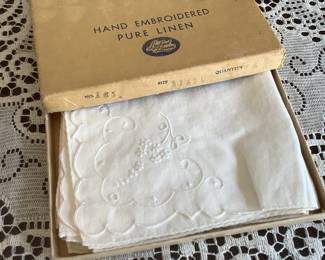 Hand Embroidered linens