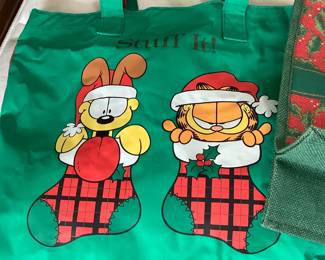 Garfield tote bag as part of another huge lot of totes