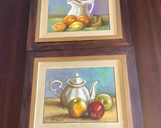Signed painting on board