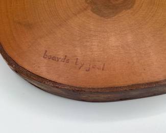 Signed wood cross section slice