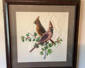 Oil on silk painting with COA