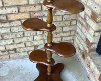 Vintage Mid Century Paddle Plant Stand