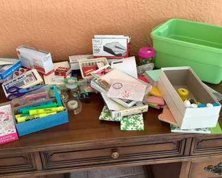 Desk and office supplies