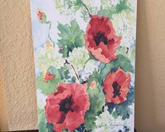Floral art on canvas