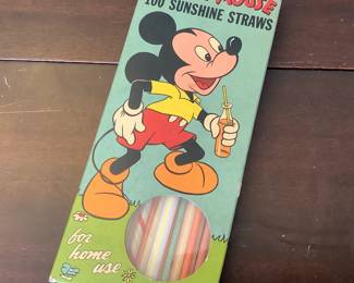 Vintage Mickey Mouse straws