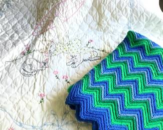 Embroidery quilt and afghan