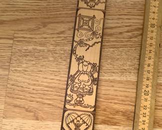 Back side of quilt yardstick