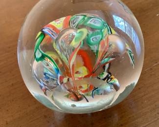 Millefiori Glass Paperweight