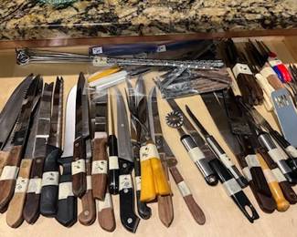 In drawers in the kitchen