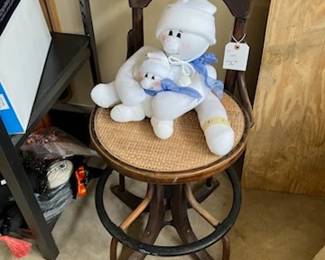 Antique swivel bar chair