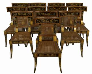 Lot 455 12 Neoclassical Style Chairs