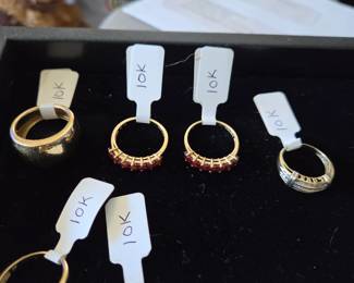 10K gold rings
