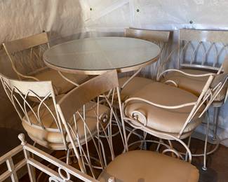 Iron Table w/ Four Chairs