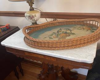 Victorian Marble Top Lamp Table