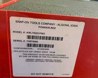 SNAP-ON TOOL BOX MODEL KRL7022CPBO