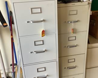 Metal file cabinets