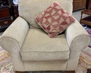 Beige Upholstered Chair 