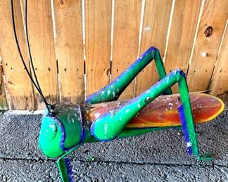 84 - Metal Grasshopper - 26" x 10" x 24"
