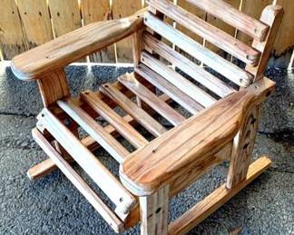 133 - Wood Child's Rocker - 20" x 18" x 21"
