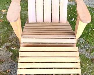 282 - Outdoor Chair & Ottoman Chair - 38" x 32" x 36" Ottoman - 16" x 23" x 20"
