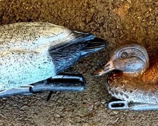 160 - 2 Plastic Duck Decoys - 14" Long
