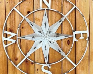 49 - Metal Compass Star - 24" Round
