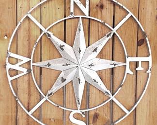50 - Metal Compass Star - 24" Round
