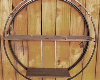57 - Metal & Wood Shelf - 24" Round
